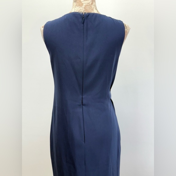 REISS Midnight Blue LIBRA sleeveless midi dress size 6 - Picture 4 of 16